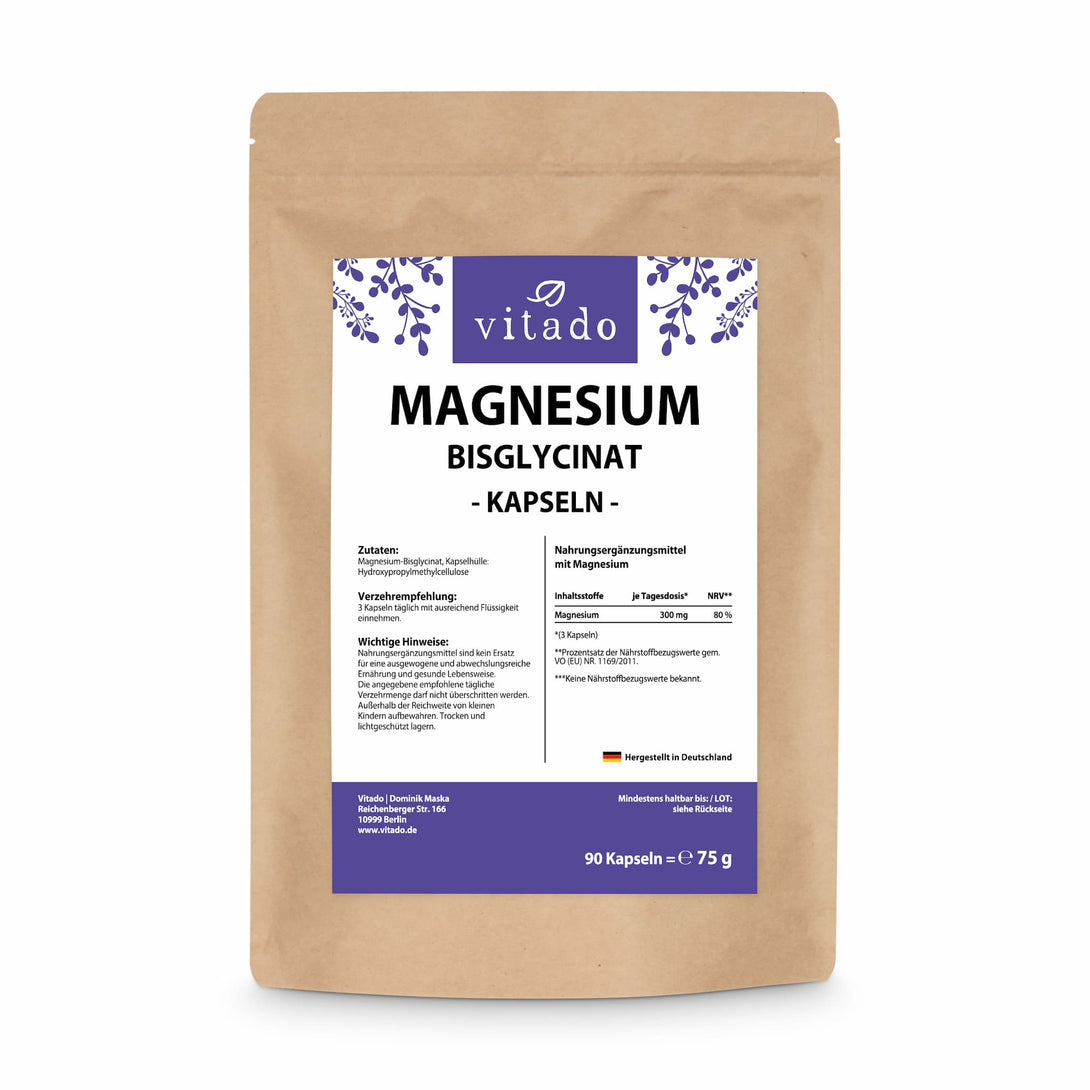 Magnesium Bisglycinat Kapseln 100mg elementares Magnesium